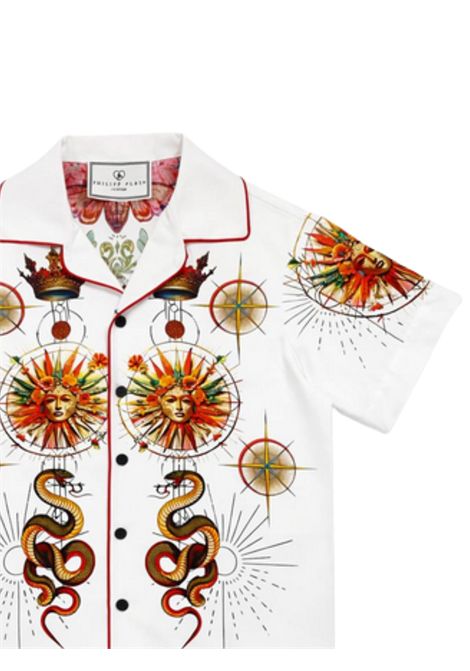 White cotton children's shirt Philipp Plein | BSI031BIANCO